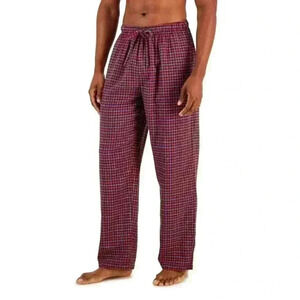 Club Room Mens Red/Green Plaid Flannel Sleep Pants, XL